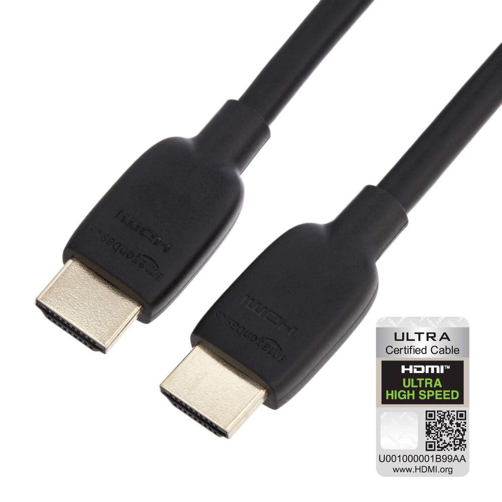 Amazon Basics HDMI 2.1 Cable 3ft 8K 60Hz 4K 120Hz 48Gbps Ultra High Speed PS5